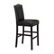 Set of 2/4 Bonded Leather High-back Barchair with Studded Decor
